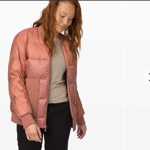 Lululemon Blush (chalky rose) Roam Far reversible Bomber